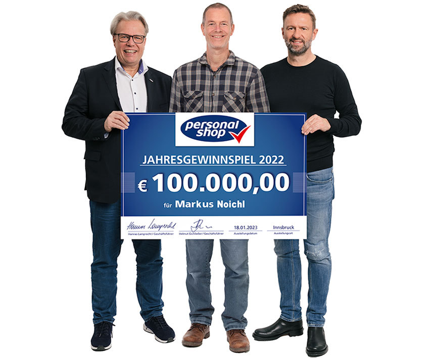 2022: Herr Markus Noichl freut sich über 100.000 Euro